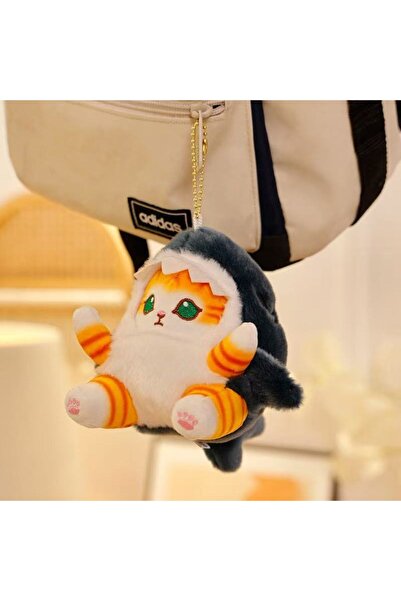 Choice A Cartoon Shark Turn Into Cat Plush Toys Pendant Bag Accessories Keych...