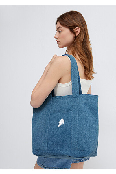 Mavi Cat Embroidered Denim Shoulder Bag 1913937-10241