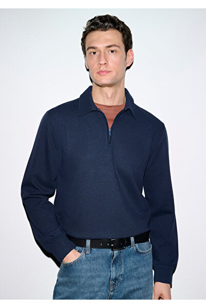 Mavi Esnek Lacivert Travel Polo Sweatshirt 0S10561-70497
