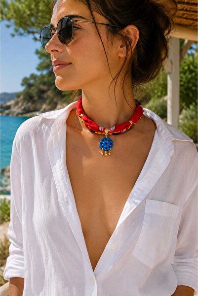 shop Yörük Otantik Güneş Süryani Taşı Kolye Farklı Renk Seçeneği