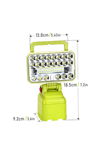 Choice no battery LED Lamp Handheld Flashlight for Ryobi 18V Lithium Battery ...
