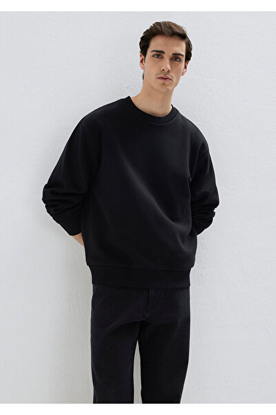 Mavi Crew Neck Black Basic Sweatshirt 0S10276-900