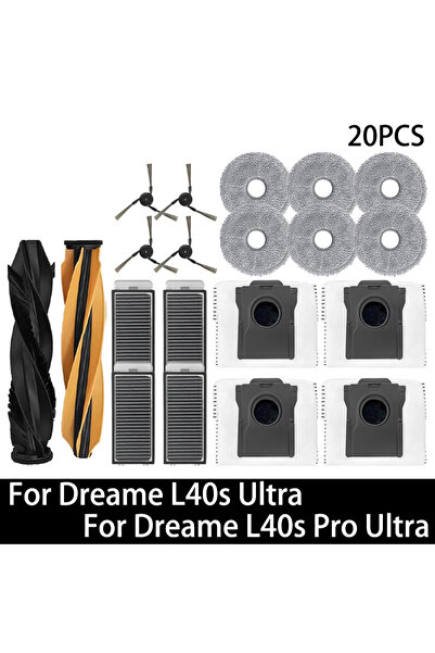 Choice13 20 قطعة من قطع غيار المكنسة الكهربائية Dreame L40s Ultra / L40s Pro ...