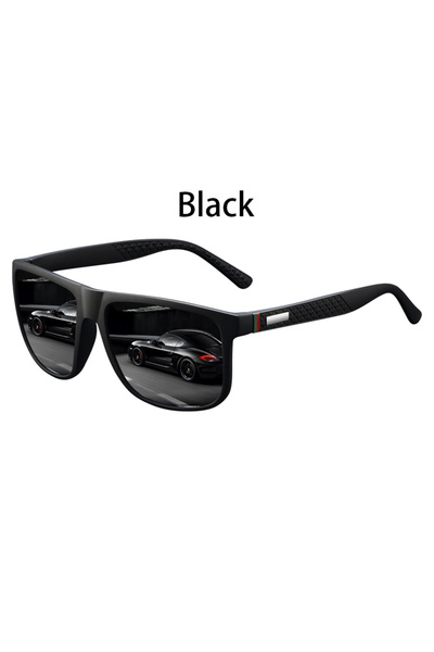 Choice3 Black Vintage Square Check Grain Sunglasses Classic Fashion Unisex Fi...