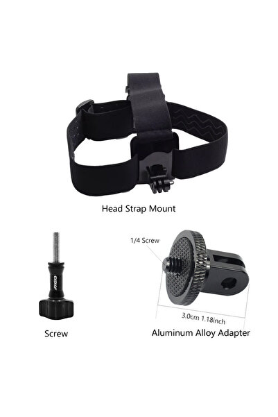 Choice Add Metal Adapter Anti-Slip Adjustable Head Strap Mount for GoPro Hero...