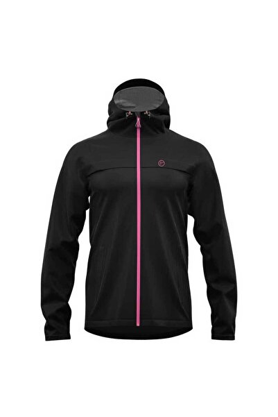 REDELK Agua Women's Rain Jacket Black Pink Zippered