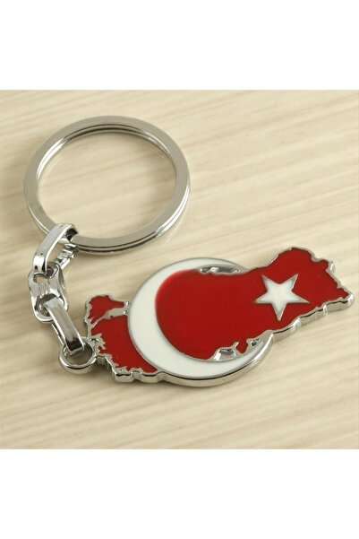 ZERO LAND Gldisptm Moon Star (105326) Metal Keychain-Red
