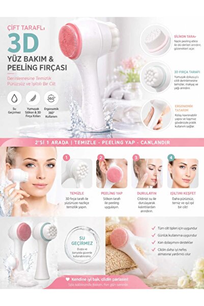 ASG Yumuşak Yüz & Vücut Bakım ve Peeling Fırçası Pürüzsüz ciltler için mükemm...