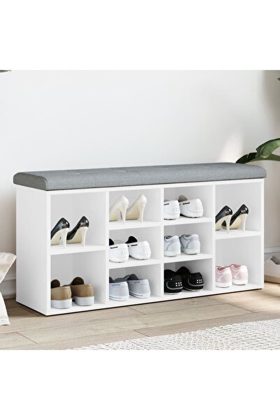 vidaxl Λευκή Παπουτσοθήκη 102 x 32 x 50 εκ. από Επεξεργασμένο Ξύλο 835110