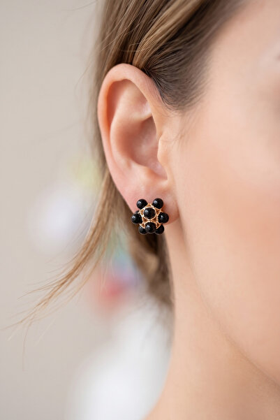 PETEK AKSESUAR Mini Flower Stud Earrings 1 Cm.