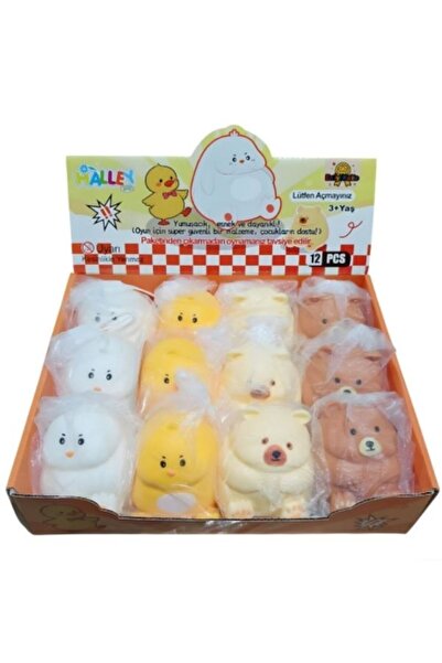 TOYTOPIA 4lüt set Ayı ve tavuk sukuşi squishy mochi stres atıcı oyuncak