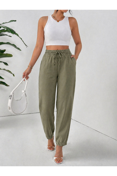 BORCKA TEKSTİL Ελαστική μέση, λεπτομέρεια από δαντέλα, πλαϊνή τσέπη, άνετη εφ...