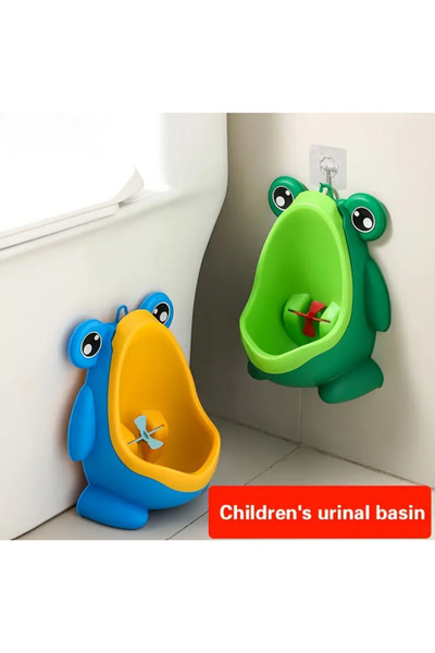 FeyzaDesign Mini Portatif Kurbağalı Pisuvar, Erkek ve Bebek Çocuklar İçin Kom...