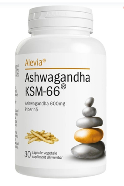 Alevia ashw.aga.nd.ha KSM-66 600 mg + Piperin 30 Kapsül – Yüksek Emilimli Ada...