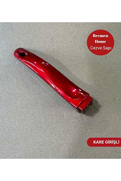 Bremen Home Parlak Kırmızı Cezve Sapı (Kare Girişli)