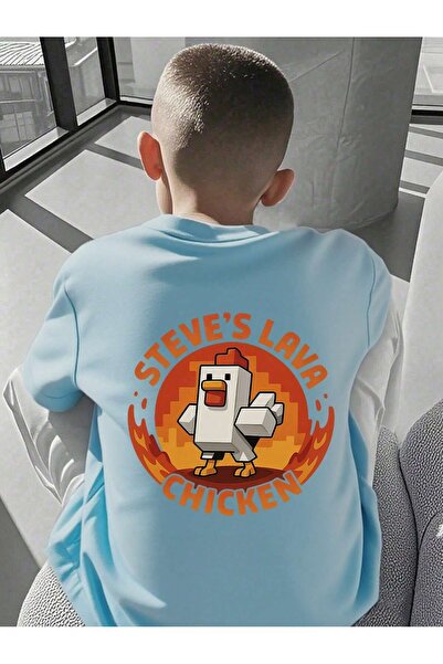 SVART WEAR Steve's Lava Chicken majica sa printom, okrugli izrez, 100% pamuk,...
