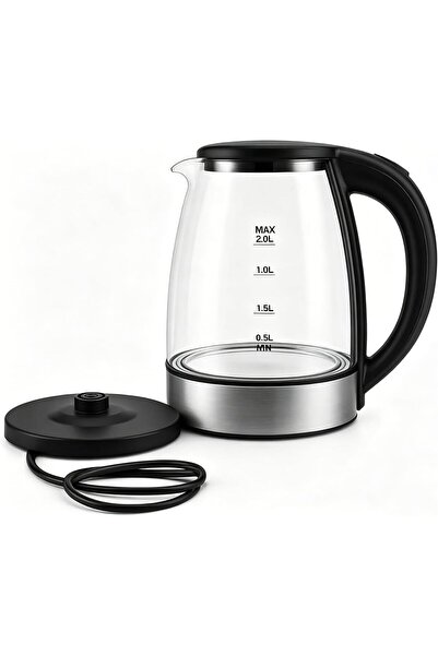 Generic SKY-TOUCH Electric Kettle, 2L, 1500W, BPA-Free Borosilicate Glass, LE...