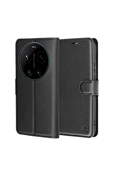 Stef's Cat Husa pentru Xiaomi 17 Ultra, Stef's Cat, Leather Folio, negru