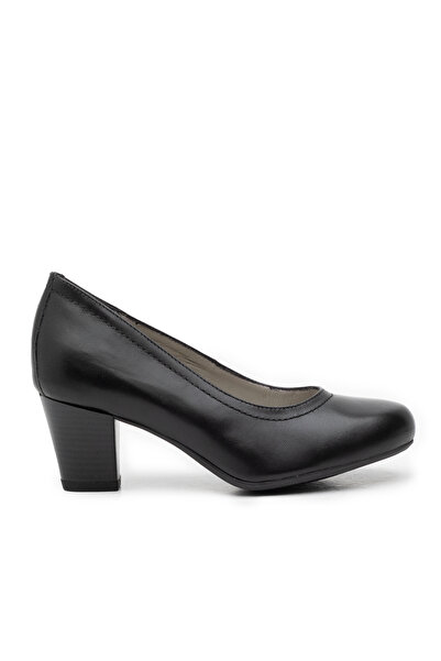 UrbanShoes Pantofi casual cu toc dama de piele naturala - 422 negru Box Lac