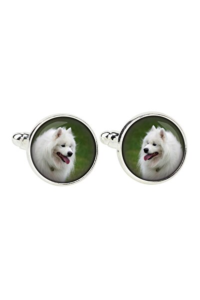 Art - Dog Samoyed, Bjelkier - cufflinks, a shirt accessory, a shirt pendant f...