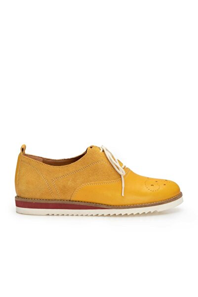 UrbanShoes Pantofi casual dama din piele naturala, Leofex - 230 Galben Box cu...
