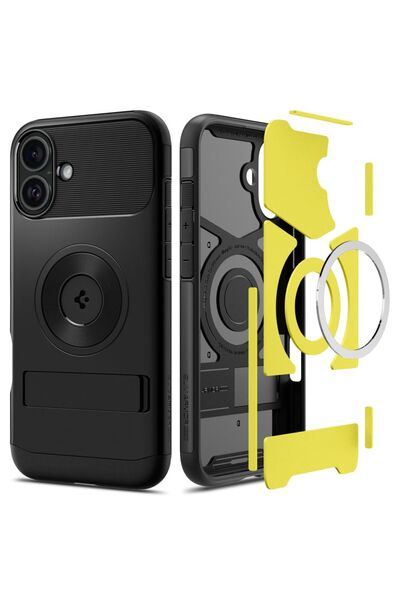 OEM Husa pentru iPhone 16, Spigen, Protectie, negru