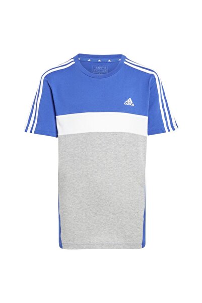 adidas Tricou pentru copii Tiberio cu 3 dungi, colorblock, din bumbac, cu mân...