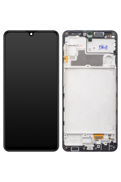 Samsung Display cu Touchscreen Galaxy M32 M325, cu Rama, Negru, Service Pack ...