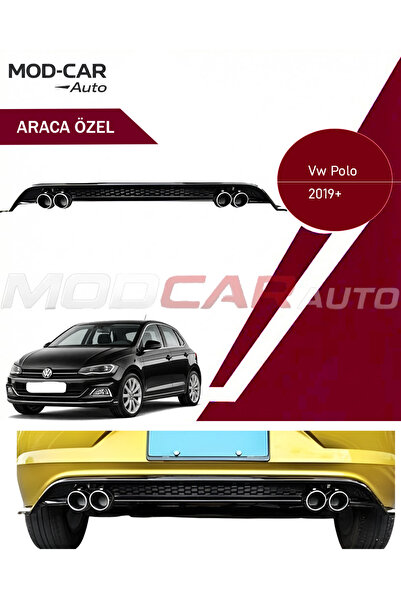 MODxAUTO Volkswagen Polo 2018-2021 GTI Arka Tampon Difüzörü - Parlak Siyah + ...
