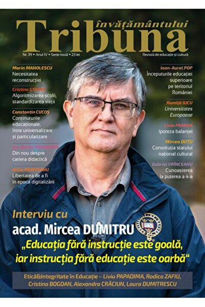 Editura Art Tribuna Învățământului. Revista de educație și cultură Nr. 39/202...