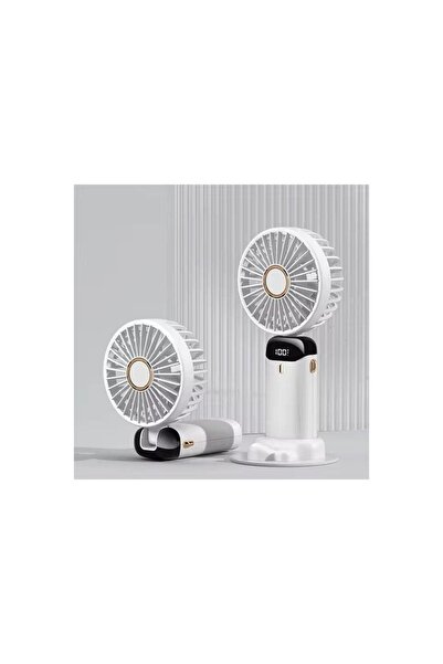 MASLİNG Mini Klima 5 Kademeli Şarjlı Taşınabilir Dijital Led Göstergeli El Fanı Vantilatör Masa fanı Fan