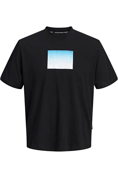 Jack & Jones JACK &JONES Tricou Fusion Gradient Box Front - 12294986-Negru