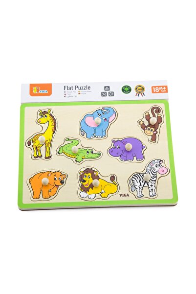 Viga Wooden puzzle, with handles, Viga, Wild animals