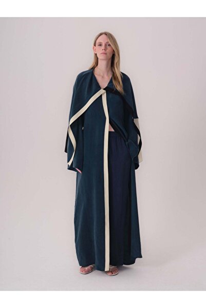 BAQA Kontrast Bant Detaylı Oversize Abaya