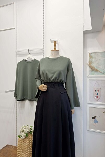 Faya Boutique Dark Green Osyho Fabric Blouse