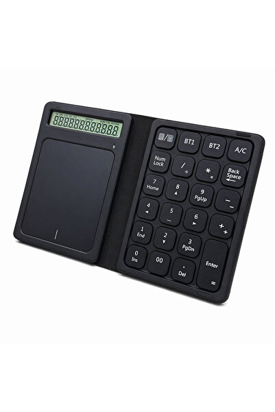 Coverzone Katlanabilir Bluetooth Klavye Touchpad, Deri Tasarım, USB-C Şarjlı,...