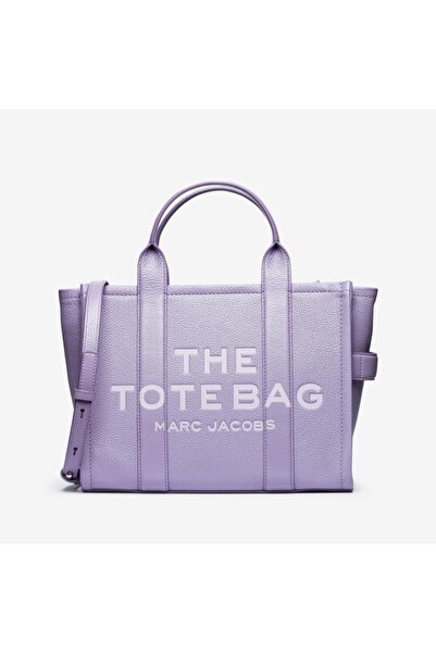 Marc Jacobs Women's Leather Purple Shoulder Bag with Removable Strap and Zipper