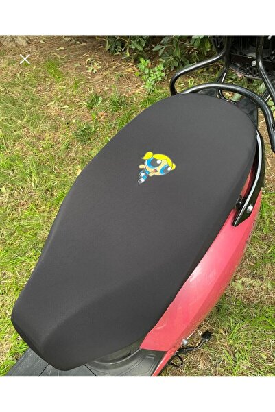 labaxe Black Background Colored Pattern Combed Cotton Motorcycle Cover - Comp...