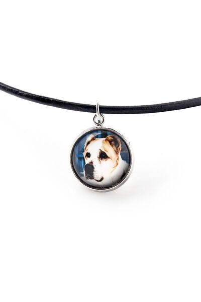 Art - Dog Câine Ciobănesc din Asia Centrală - pandantiv pentru colier cu foto...
