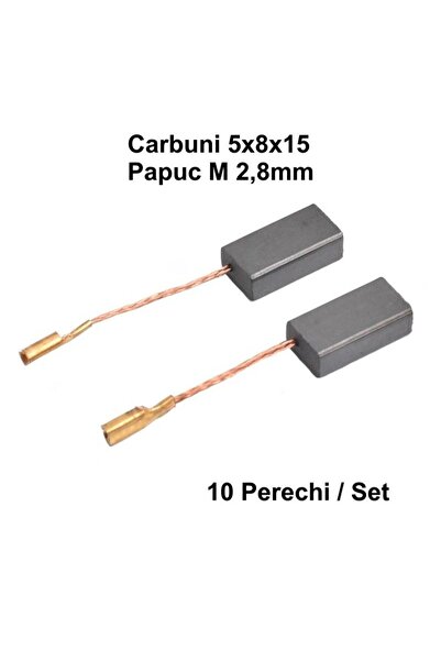 Stef's Cat Perii Colectoare Carbuni 5x8x15 - Papuc M 2,8mm / 10Set/Punga,