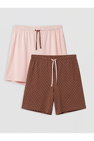 LC Waikiki Pantaloni scurți de pijama pentru femei, pachet de 2