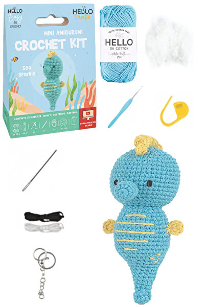 GLANCE Hello Crafts Tığ İşi Mini Amigurumi Kiti Sea Sparkle Örgü Seti HC101