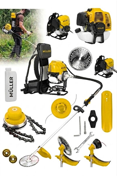 Pro Müller Alman Sırt Tipi Benzinli Turbo Motor Ot Çalı Çim Biçme Tırpan Maki...
