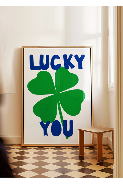 ARTHOUSECOLLECTIVE Pozitif Duvar Yazısı Koleksiyonu - Lucky - Çerçevesiz Poster