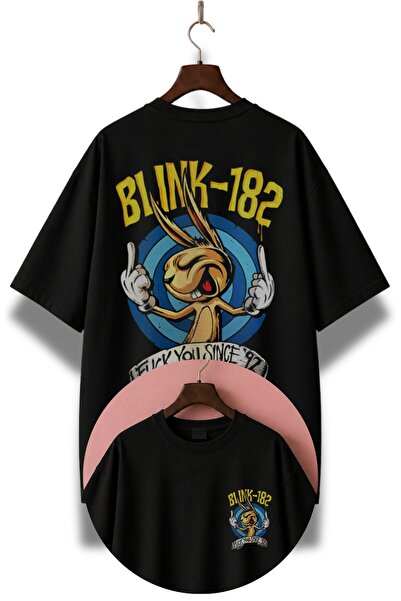 Fuddy Moda Unisex Blink-182 since 92 Back-Printed T-Shirt, Oversize Rock Band...
