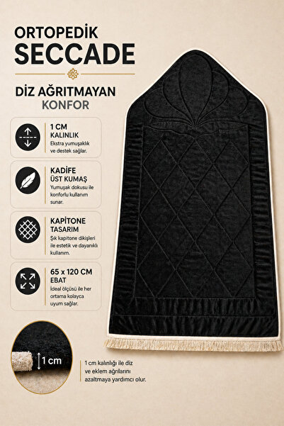 Hig Store Kadife Kapitone Seccade Diz Konforu Sağlayan 65 x 120 cm