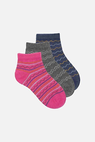 Aytuğ&Mısırlı Mısırlı Unisex Pamuklu 3 Çift Bebek ve Çocuk Patik Çorap Çok Re...