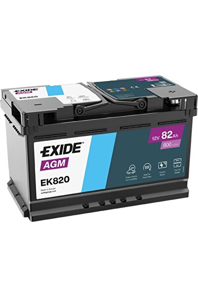 EXIDE EK720 12V 72Ah 760A Start Stop Agm Akü (Üretim Tarihi:2025)