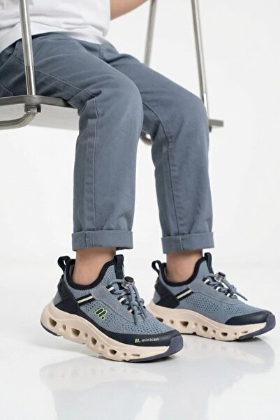 Minicankids Αθλητικά παπούτσια για αγόρια Indigo Navy Blue Wide Fit Ορθοπεδικ...