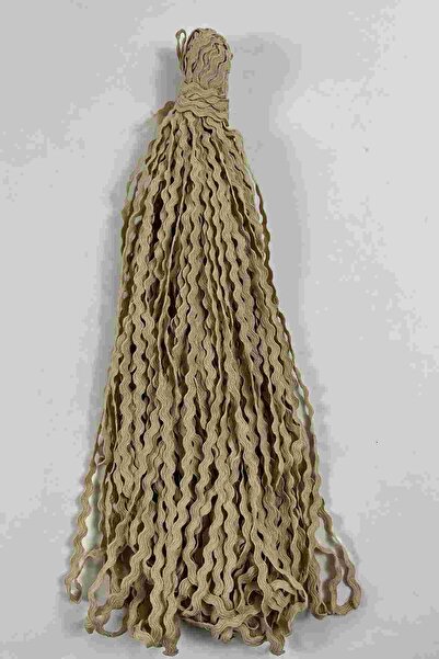 Hobigram Beige Vavel Wavy Decorative Ribbon – 1 cm Thin Zigzag Ribbon 10 Meters